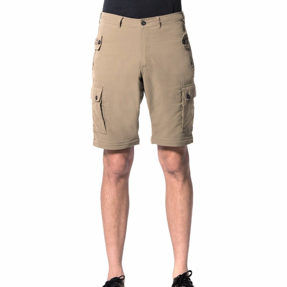 Clothing arts khaki beige Cargo pick pocket proof adventure travel shorts